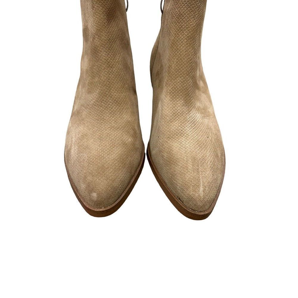 Michael Shannon Lesley Tan Beige Leather Bootie Heels Size 11 Women’s New - Picture 9 of 13